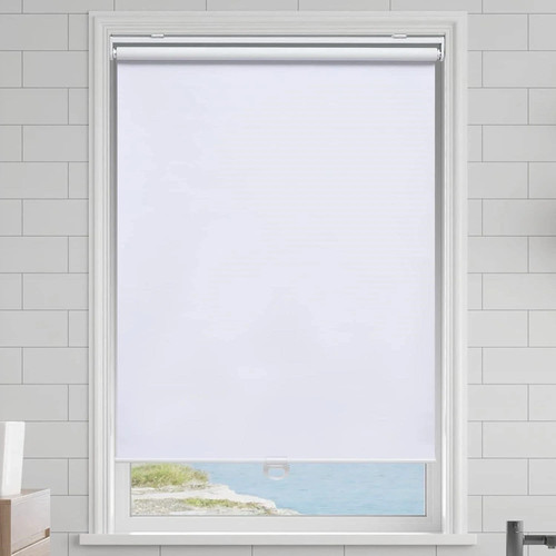 AOSKY Cordless Roller Shades Blackout Blinds 21"W x 72"H White - photo 2