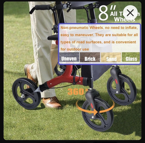 Aliseniors Upright Walker for Seniors 300LBS - photo 4