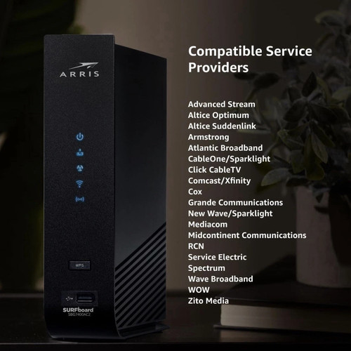 ARRIS SURFboard SBG7400AC2 24x8 Cable Modem / AC2350 WiFi Router - photo 2