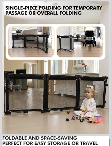 Share Extra Wide Baby Gate Playpen with Heat-Resistant Mesh, 3 P - photo 4