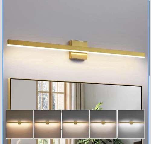 39 in. Light Modern Gold LED Vanity Light Bar Dimmable Wall Ligh