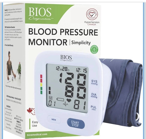 BIOS Diagnostics Blood Pressure Monitor Simplicity