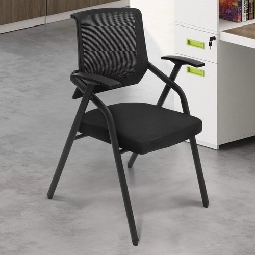 Clatina Stacking Chair Home Desk Chair Classroom Chair Black