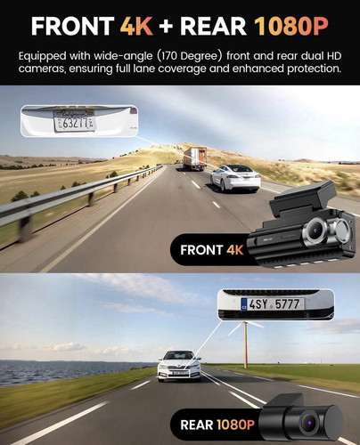 Focuway D2-DUO 4K Dual Dash Cam Front & Rear WiFi Car Camera - photo 2