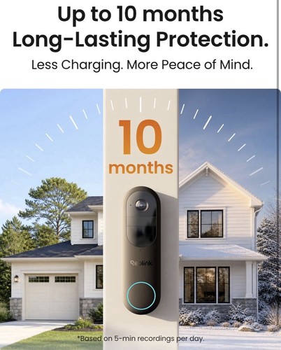 REOLINK Battery Video Doorbell (2nd Gen) - 2K Wireless Doorbell - photo 5