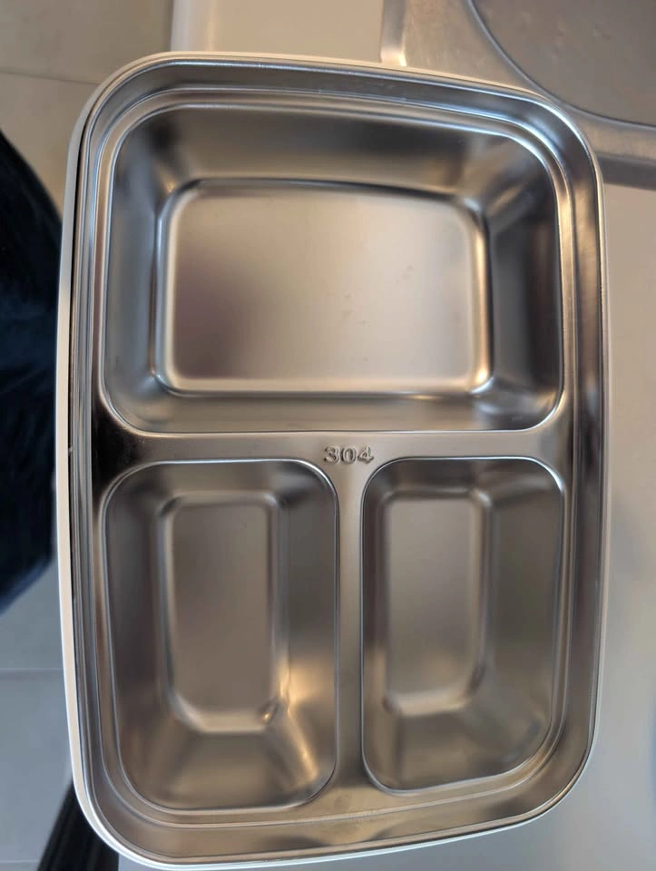3-Compartment 304 Stainless Steel Bento Lunch Box - photo 2