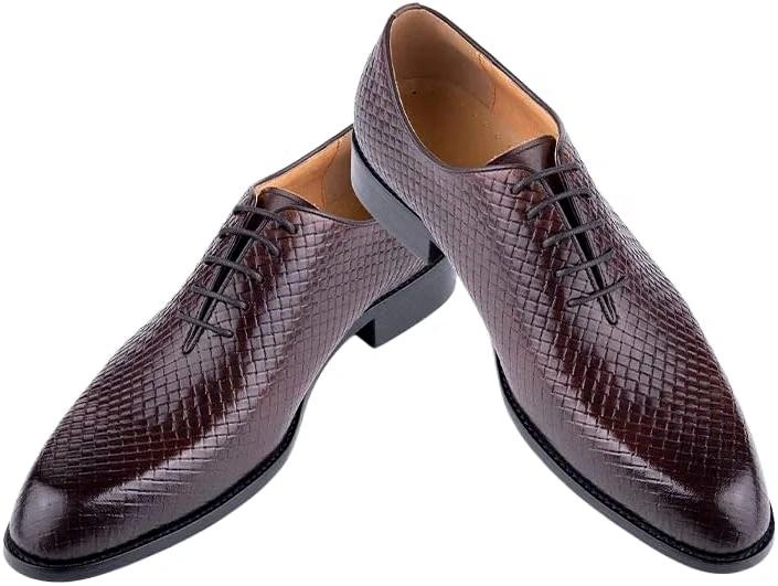Soulier oxford cuir italien brun JT L'Italiano POINTURE -9.5
