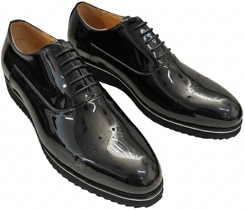 Soulier oxford en cuir noir JT L'Italiano- POINTURE 11