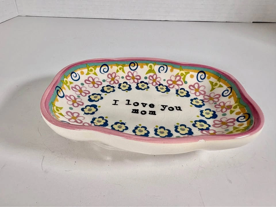 Natural Life "I Love You Mom" Ceramic Tray - photo 2