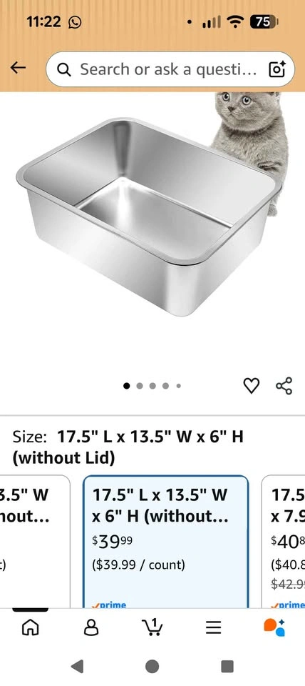 🆕 Stainless Steel Cat litter box - photo 4
