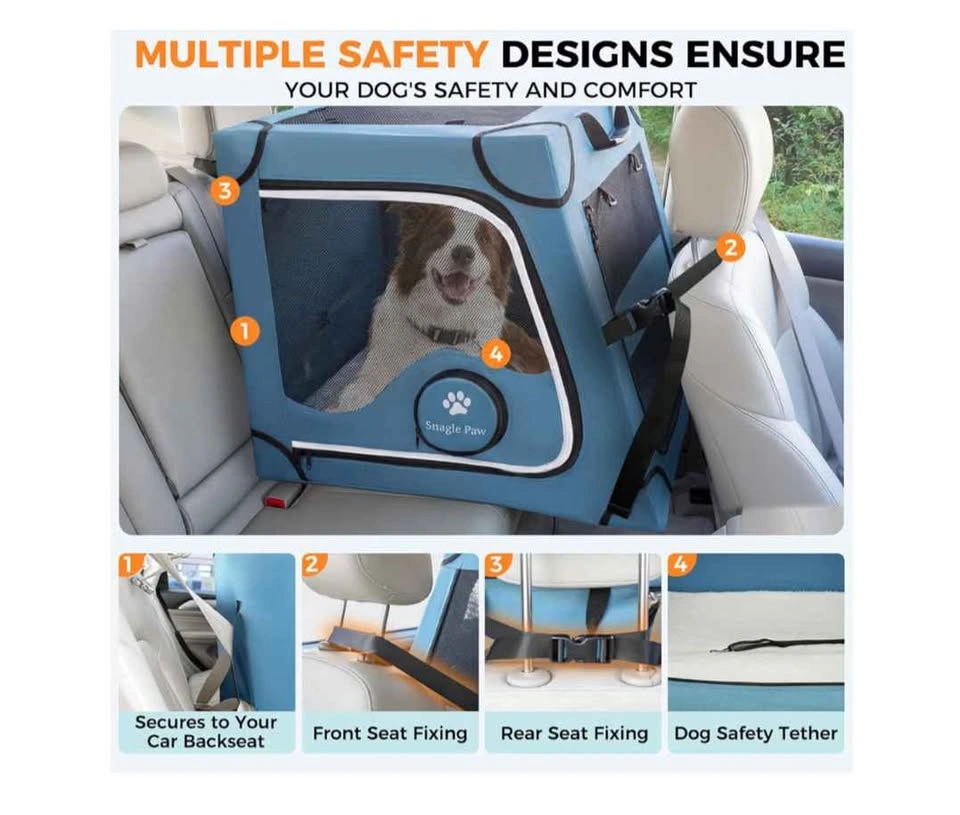 🆕 Portable Car Safety Pet Carrier - photo 3