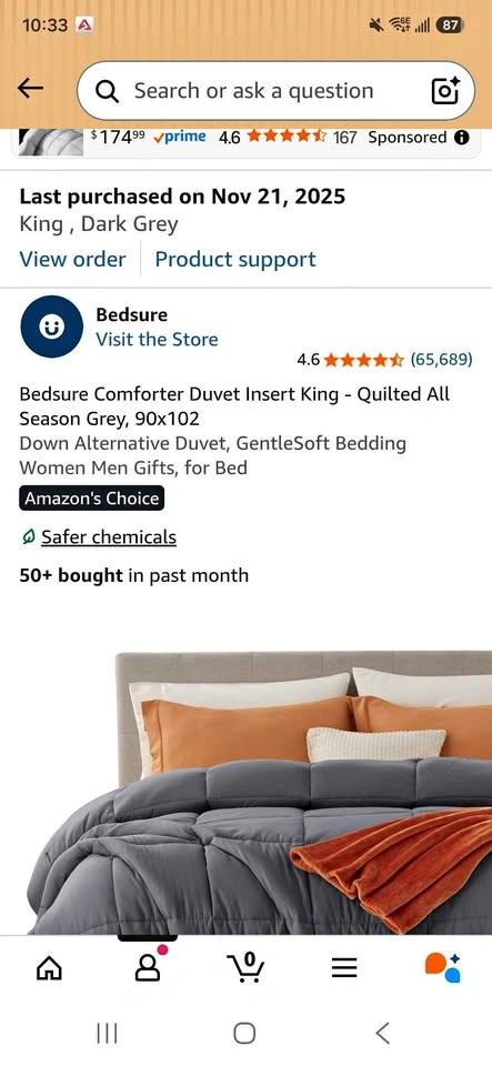 Bedsure King Comforter Duvet Insert