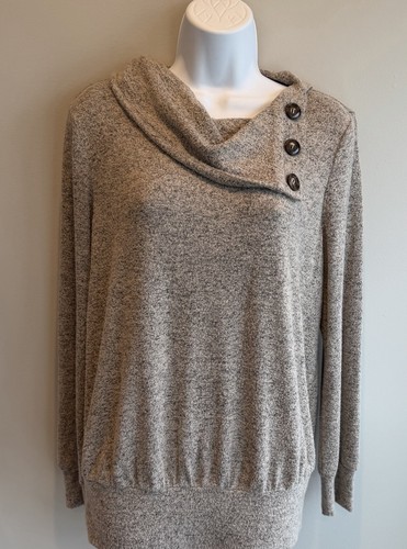 Apt 9 Lightweight Cowl Neck Sweater Oatmeal Women's M - photo 2