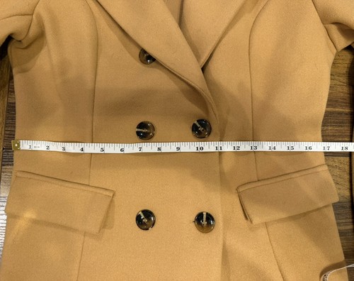 Beautiful Women’s Size 6 Camel Color Pea Coat EUC - photo 5