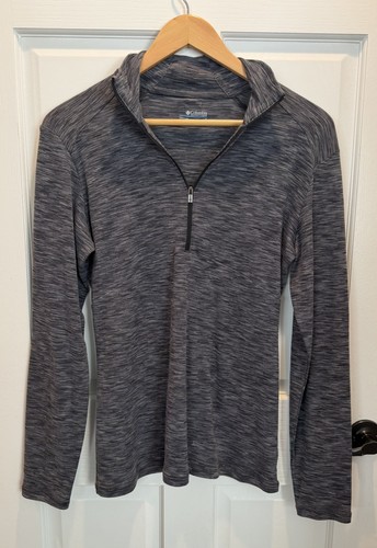EUC Columbia 1/4 Zip Pullover Womens Large Gray Heather