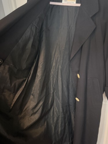 LONDON FOG Long Trench Rain Coat With Zip Women 8 Black Vintage - photo 4