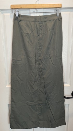 NWT Women's Utility Cargo Skirt Size S Olive Long Pockets - photo 2