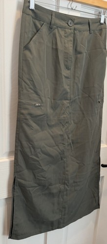 NWT Women's Utility Cargo Skirt Size S Olive Long Pockets - photo 3