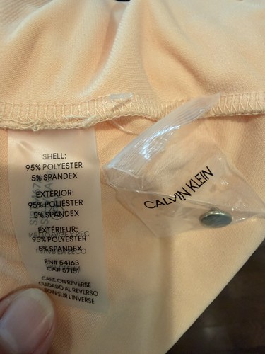 Calvin Klein Women’s Small Blouse Peach Pleated Crew Neck - photo 4