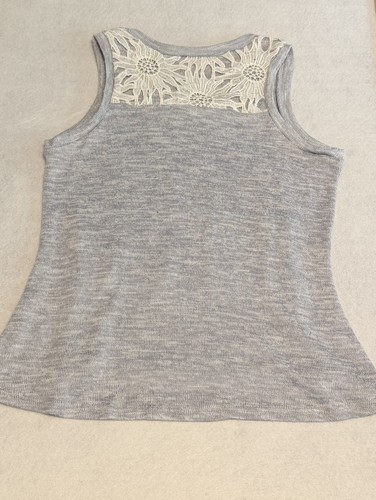 Girls Patriotic American Flag Grey Jersey Knit Tank Top SIZE 14/ - photo 3