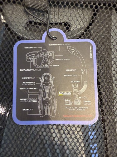 New - FINS ONLY - U.S Divers ADULT Pro Series Snorkeling Set - photo 5
