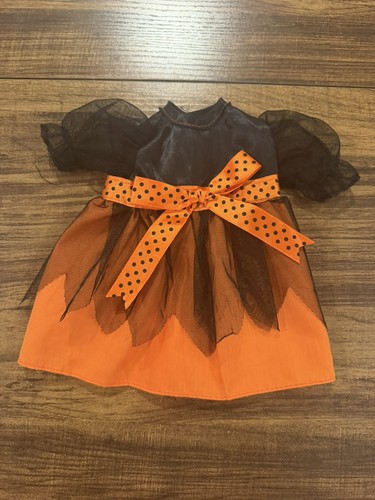 18” Doll Size Halloween Orange & Black Dress - Fits AG Doll & Ou