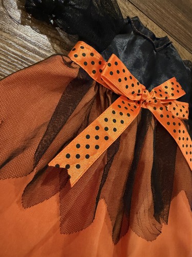 18” Doll Size Halloween Orange & Black Dress - Fits AG Doll & Ou - photo 2