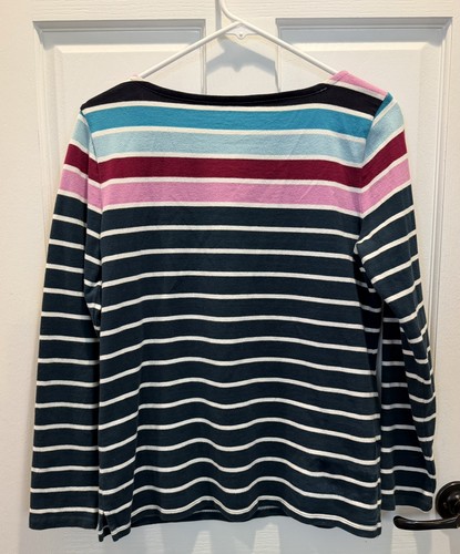 Talbots Women's Petite M Striped Knit Boat Neck Long Sleeve Cott - photo 5