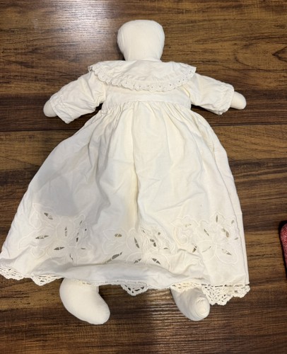 Old School 18" Rag Doll with Pillow Case Dress BLANK FACE Vintag