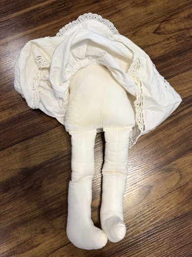 Old School 18" Rag Doll with Pillow Case Dress BLANK FACE Vintag - photo 3
