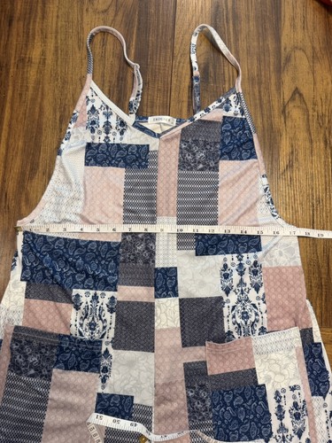 Women’s Boho Patchwork Tank Top Romper – Adjustable Straps - photo 4