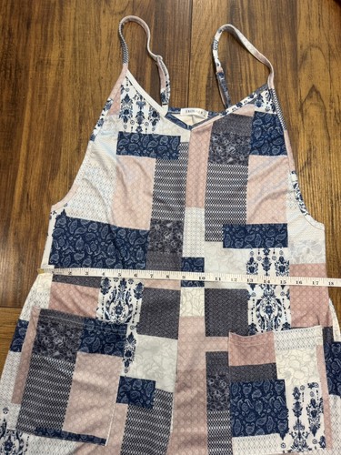 Women’s Boho Patchwork Tank Top Romper – Adjustable Straps - photo 5