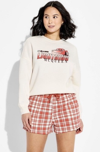 Mighty Fine Womens Shorts Size XL Red/Fire Orange Plaid - photo 2
