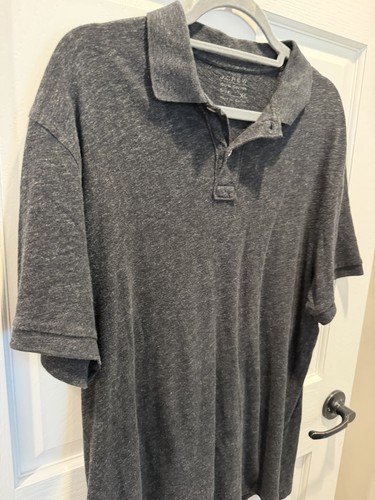 Jcrew Men's Dark Gray Cotton Polo Shirt Short Sleeve Sz XL - photo 4