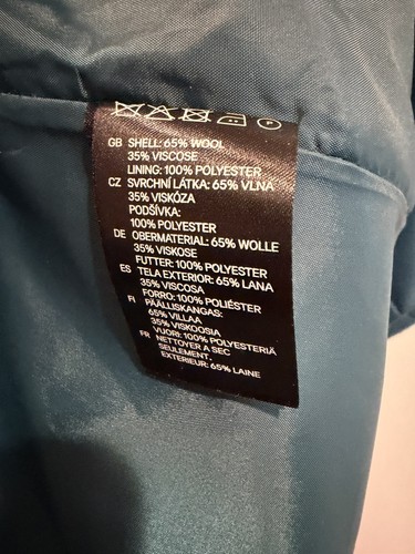Divided Women's Size 6 Double-breasted Teal Wool Coat - photo 3