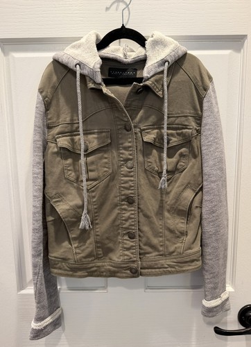 Juniors Small Fall Jacket Army Green Utility Jacket