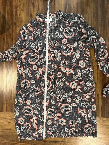 J. Jill Black Floral Paisley Button Up Tunic Top Size XS - photo 5