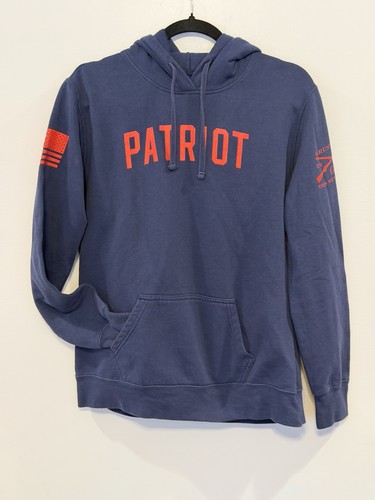 Grunt Style Patriot Hoodie Zero on Back / Navy Blue / Youth Larg