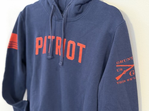Grunt Style Patriot Hoodie Zero on Back / Navy Blue / Youth Larg - photo 3