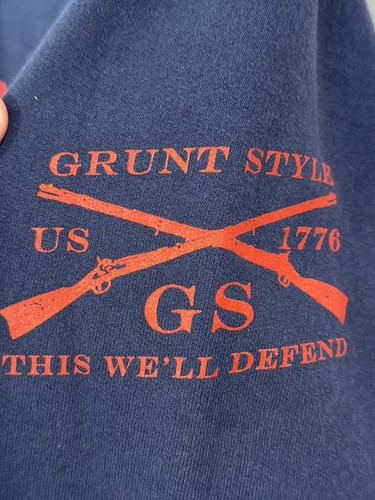 Grunt Style Patriot Hoodie Zero on Back / Navy Blue / Youth Larg - photo 4