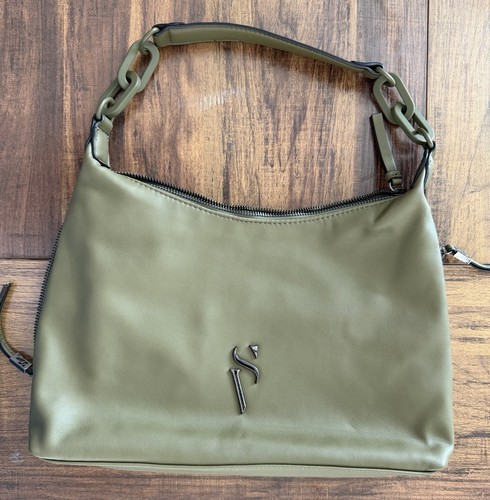 Leather handbag, Simply Vera by Vera Wang Hobo Bag in Olive Gree