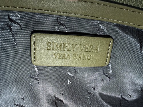 Leather handbag, Simply Vera by Vera Wang Hobo Bag in Olive Gree - photo 4