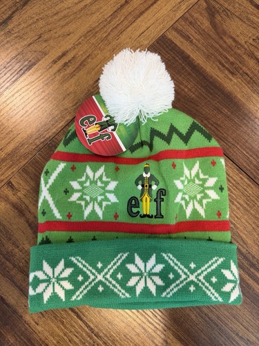 Buddy Elf Movie Green Pom Beanie Winter Christmas Knit Hat