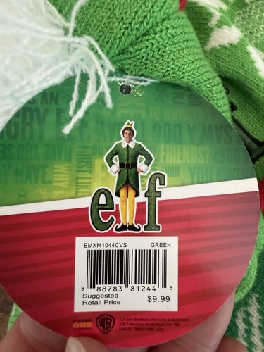 Buddy Elf Movie Green Pom Beanie Winter Christmas Knit Hat - photo 2