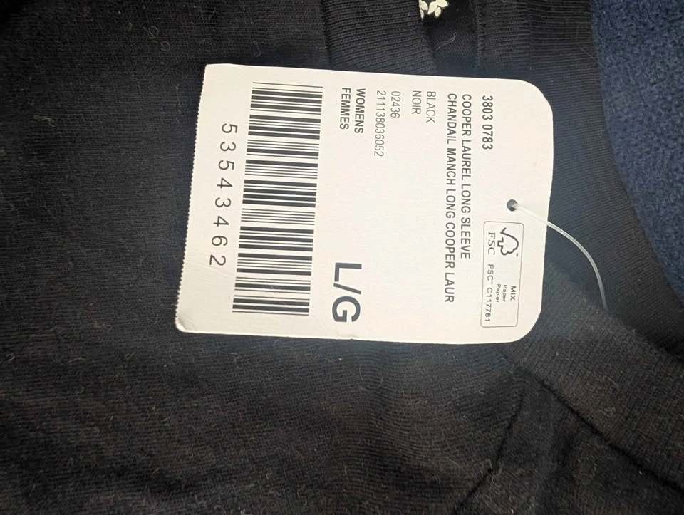 Roots Cooper Laurel Long Sleeve Shirt - Women's Large - Black - photo 2