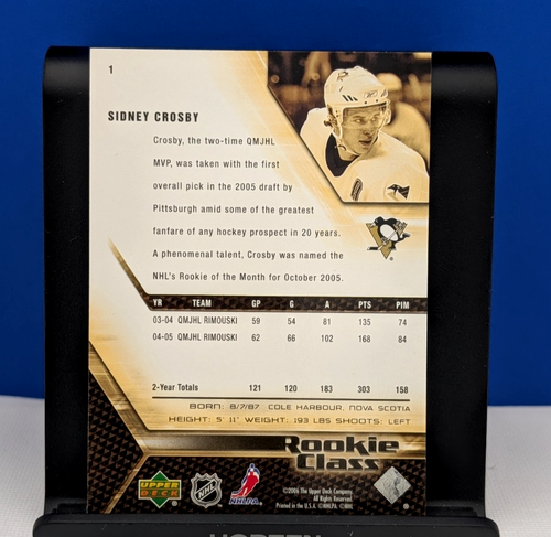 Sidney Crosby 2005-06 Upper Deck Rookie Class #1 RC - photo 2