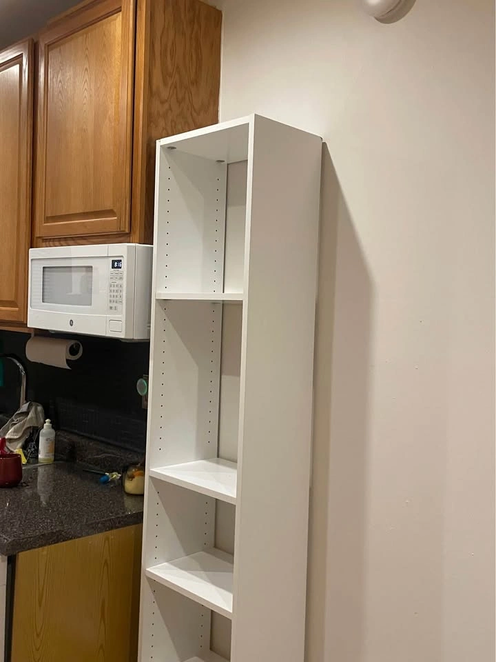 White adjustable vertical cube shelf - photo 2