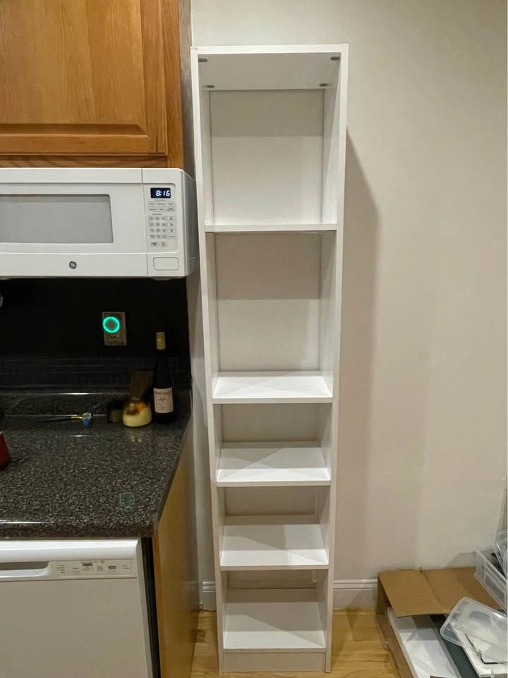 White adjustable vertical cube shelf - photo 4