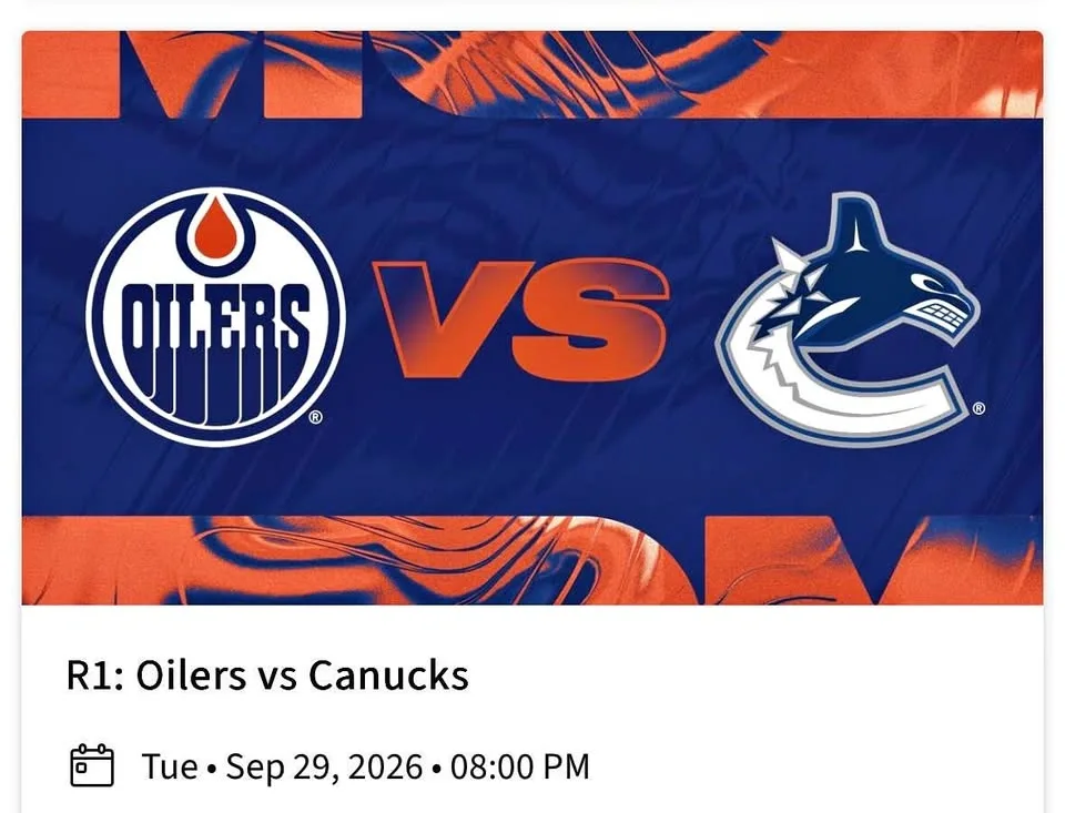 Oilers vs Canucks - 29th September