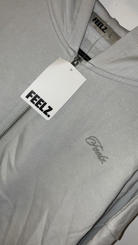 Feelz Washed Zip Hoodie Light Grey Size L New with Tags - photo 2